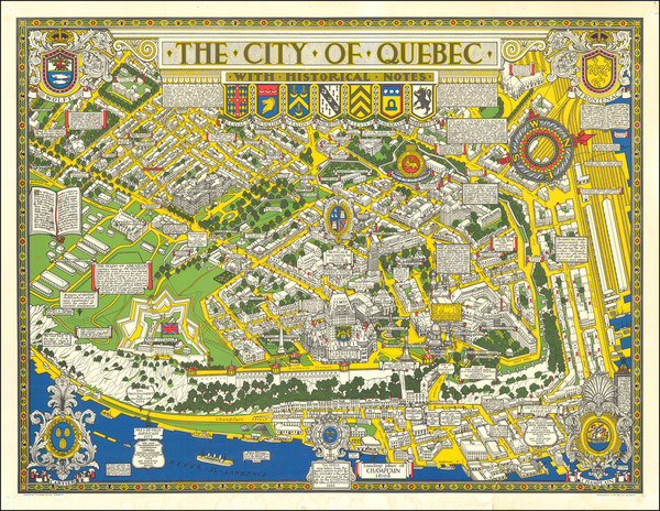 96-Pictorial Maps and Quebec Map By Samuel Herbert Maw