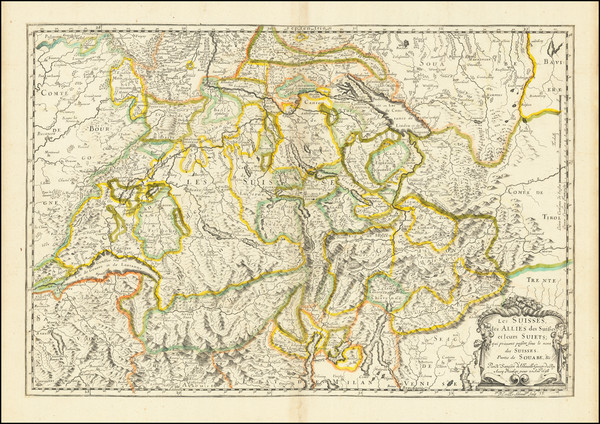 2-Switzerland Map By Nicolas Sanson