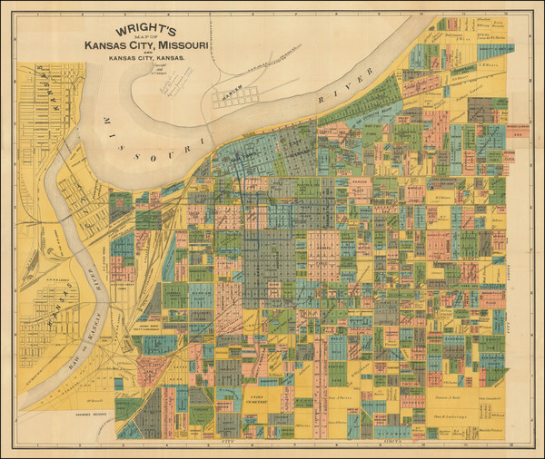 70-Kansas and Missouri Map By H.T. Wright