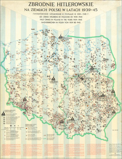 100-Poland and World War II Map By Panstwowe Przedsiebiorstwo Wydawnictw Kartograficz