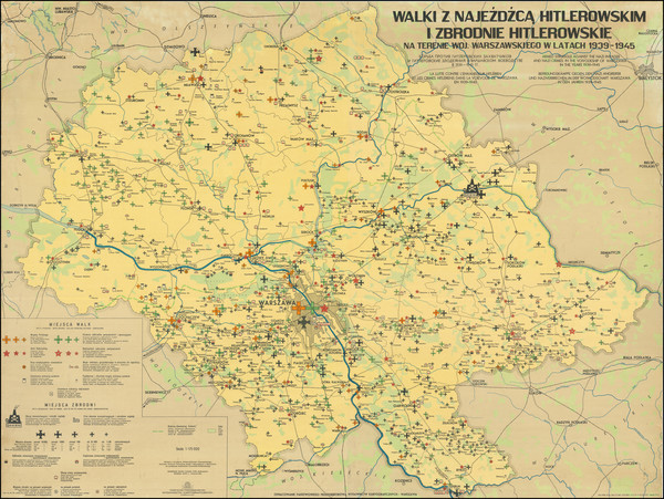 56-Poland and World War II Map By Panstwowe Przedsiebiorstwo Wydawnictw Kartograficz