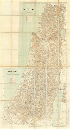 13-Holy Land Map By Stanford's Geographical Establishment  &  Geographical Section, War Office