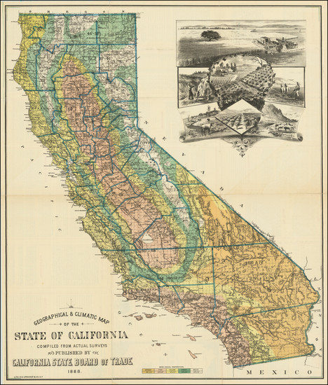 0-California Map By H.S. Crocker & Co.