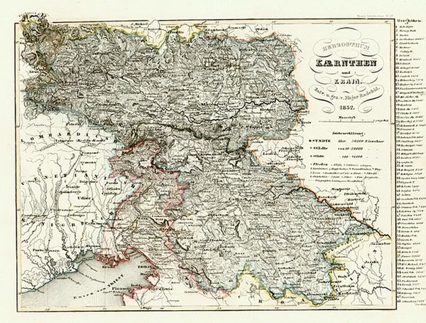 48-Europe, Austria and Balkans Map By Joseph Meyer