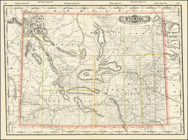 77-Wyoming Map By George F. Cram