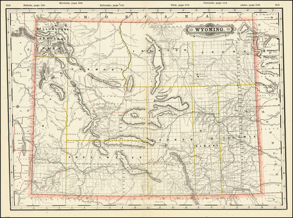 36-Wyoming Map By George F. Cram