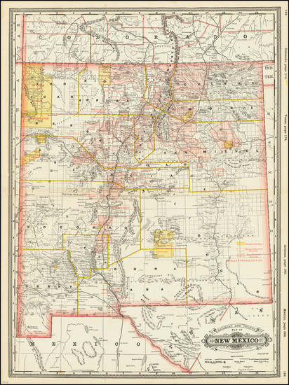 28-New Mexico Map By George F. Cram