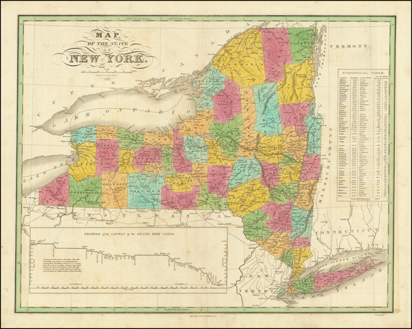 79-New York State Map By Anthony Finley