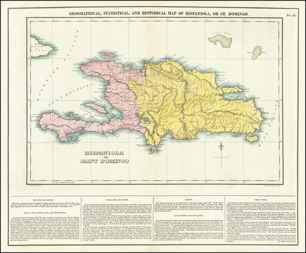 57-Hispaniola Map By Henry Charles Carey  &  Isaac Lea