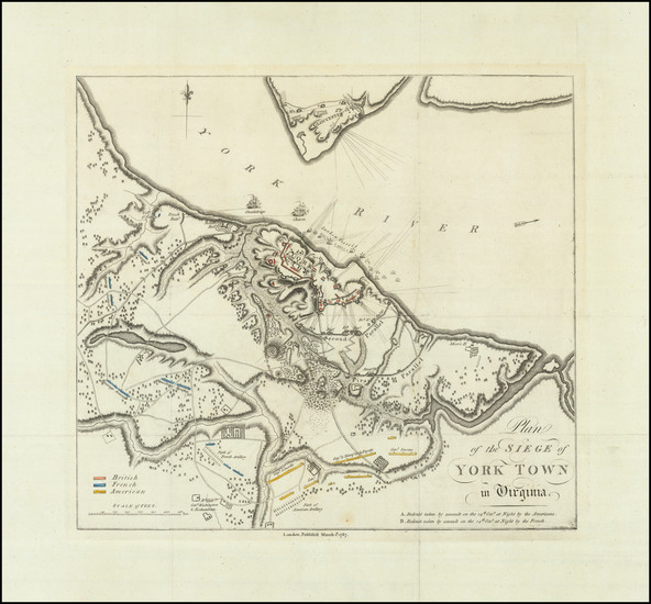 69-Virginia and American Revolution Map By Banastre Tarleton