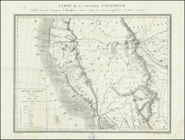 89-Arizona, Colorado, Utah, Nevada, Colorado, Utah, Oregon and California Map By E. Housse