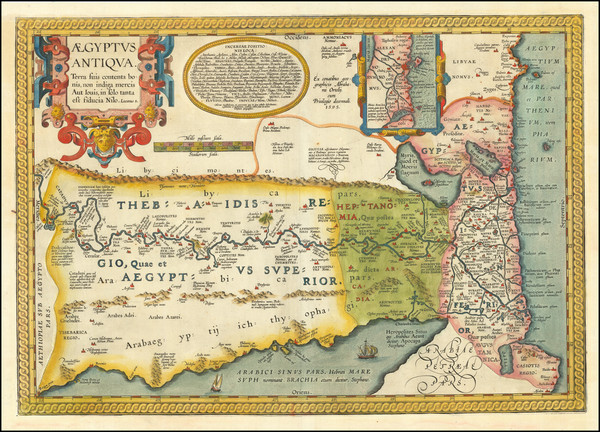 54-Egypt Map By Abraham Ortelius