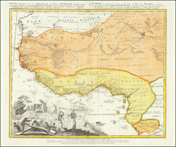 7-West Africa Map By Homann Heirs / Johann Matthaus Haas