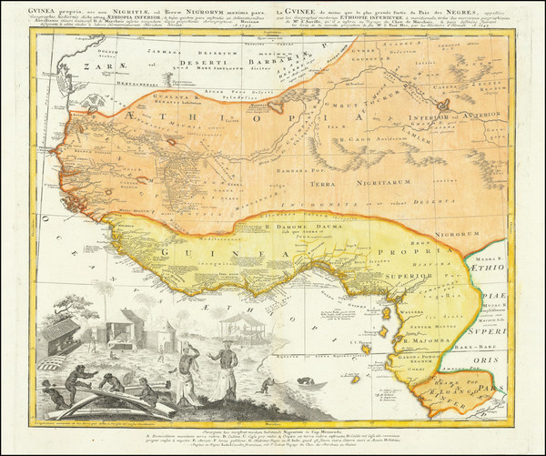 82-West Africa Map By Homann Heirs / Johann Matthaus Haas