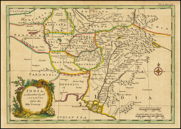 39-India and Central Asia & Caucasus Map By Emanuel Bowen