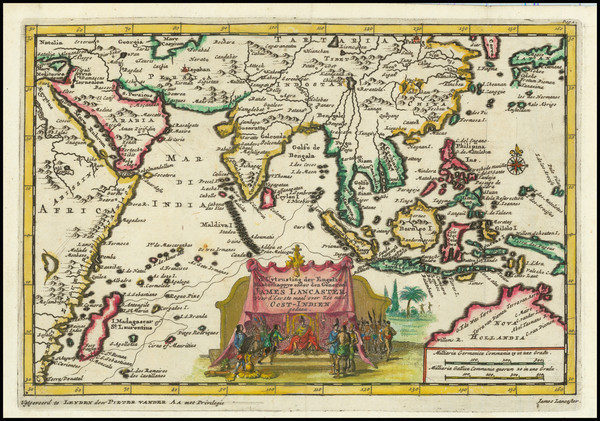 24-Indian Ocean and Southeast Asia Map By Pieter van der Aa