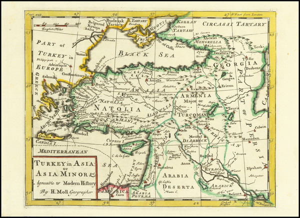 76-Turkey and Turkey & Asia Minor Map By Herman Moll