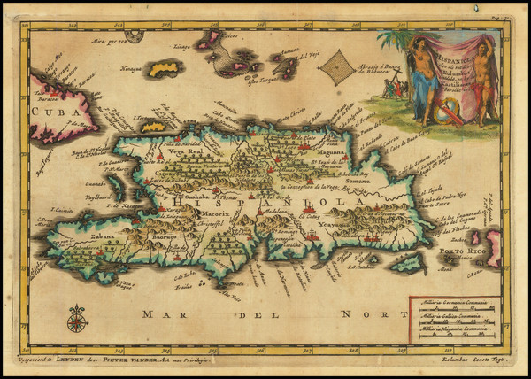 37-Hispaniola Map By Pieter van der Aa