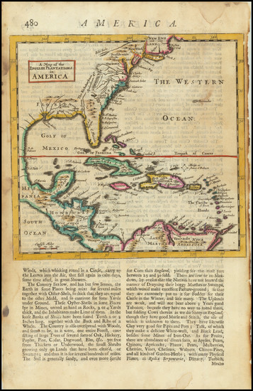 95-United States and Southeast Map By Herman Moll