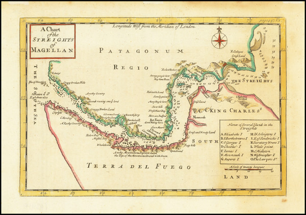 88-Argentina and Chile Map By Herman Moll