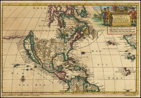 10-North America and California as an Island Map By Pieter van der Aa