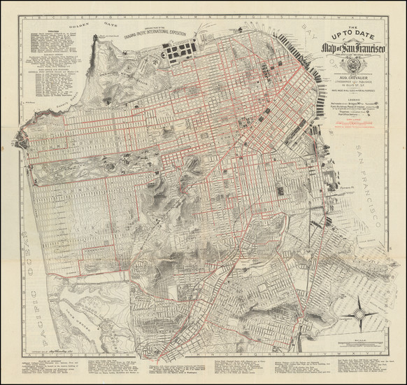 86-San Francisco & Bay Area Map By Augustus Chevalier