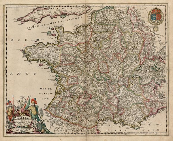 37-Europe and France Map By Frederick De Wit