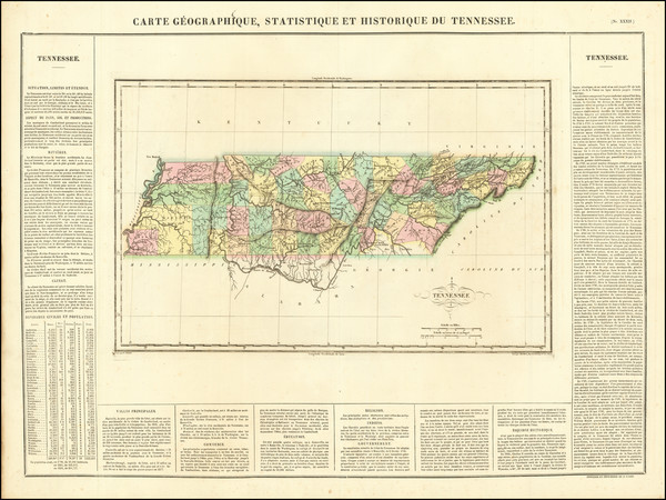 9-Tennessee Map By Jean Alexandre Buchon