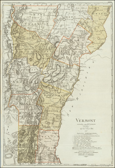 34-Vermont Map By Daniel Friedrich Sotzmann
