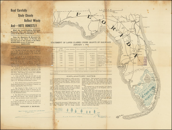 90-Florida Map By H. Bond