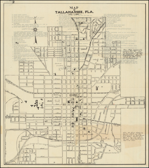 38-Florida Map By Engineering Department, City of Tallahassee