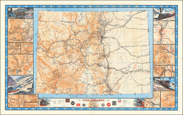 62-Colorado, Colorado and Pictorial Maps Map By Linn Westcott