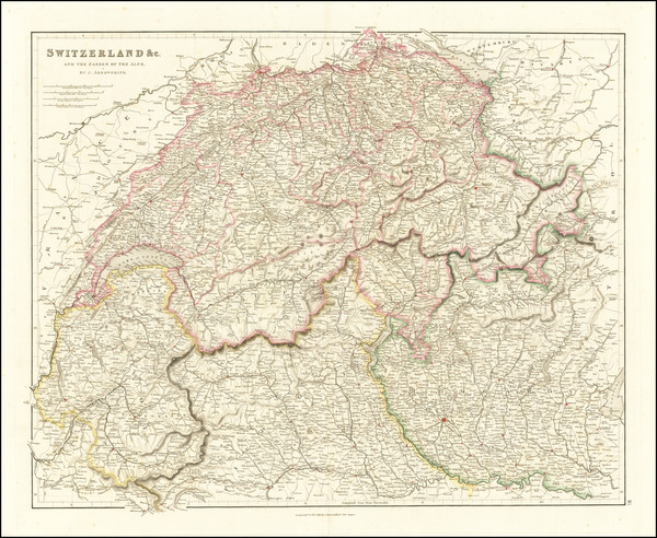 75-Switzerland Map By Aaron Arrowsmith