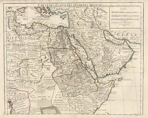 74-Asia, Middle East, Turkey & Asia Minor, Africa, North Africa and East Africa Map By Guillau