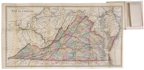 38-Virginia and Rare Books Map By Matthew Fontaine Maury