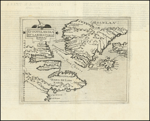 77-Iceland and Eastern Canada Map By Johannes Matalius Metellus