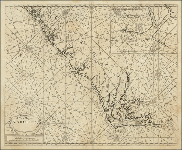 34-North Carolina and South Carolina Map By Thomas Page / William Mount