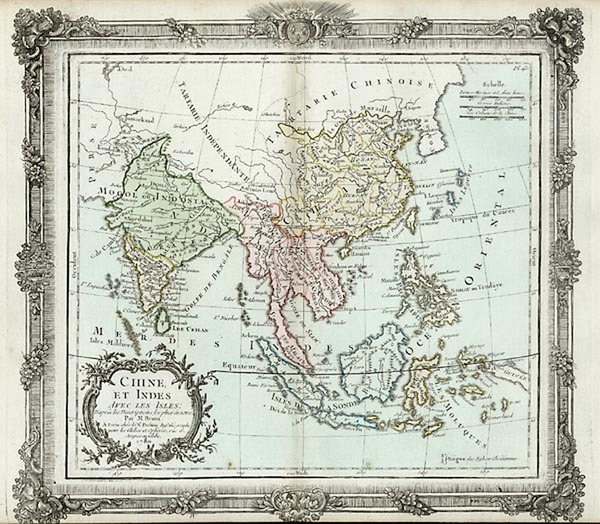 0-Asia, China, India, Southeast Asia and Philippines Map By Louis Brion de la Tour