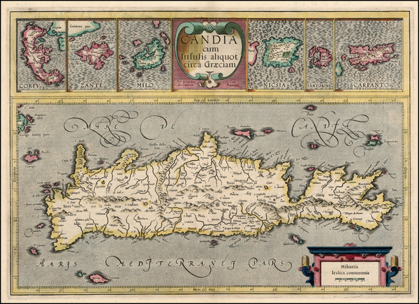 35-Mediterranean, Balearic Islands and Greece Map By Gerard Mercator