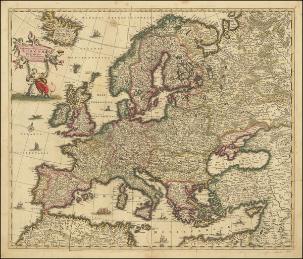 8-Europe Map By Frederick De Wit