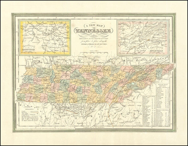 68-Tennessee Map By Henry Schenk Tanner