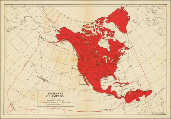57-North America Map By Technocracy Inc.