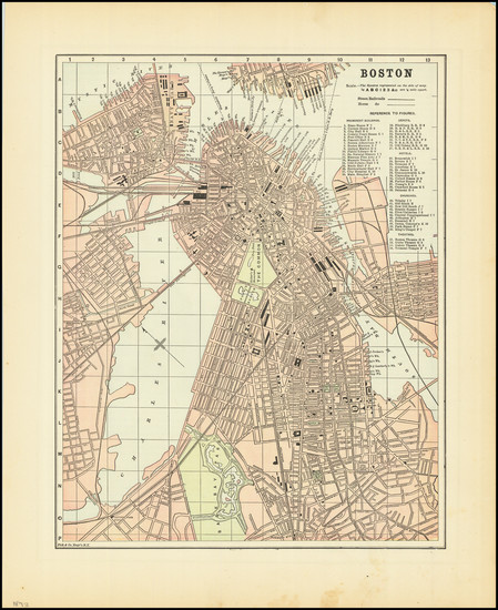 82-Boston Map By Fisk & Co.