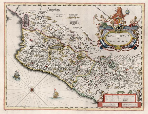 22-Mexico Map By Willem Janszoon Blaeu