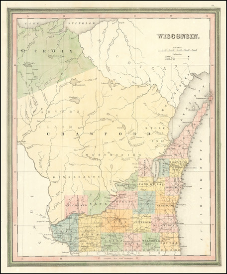 93-Wisconsin Map By Henry Schenk Tanner