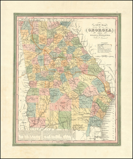 28-Georgia Map By Henry Schenk Tanner