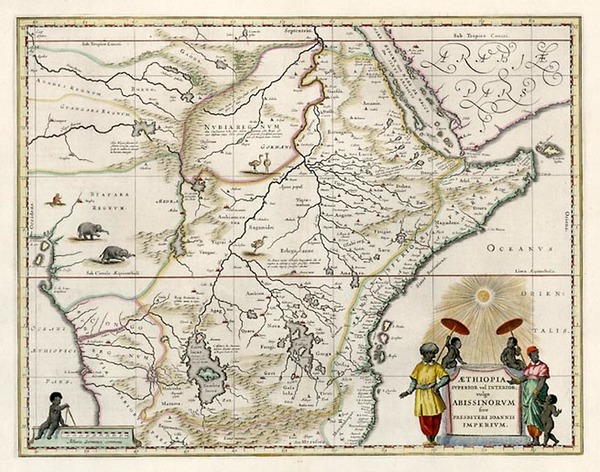 82-Africa, East Africa and West Africa Map By Willem Janszoon Blaeu