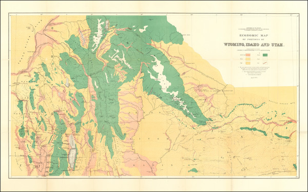 9-Utah, Idaho and Wyoming Map By Ferdinand Vandeveer Hayden