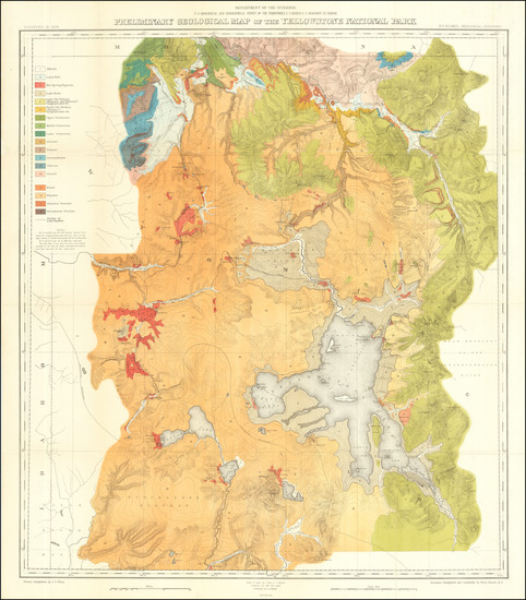 57-Wyoming Map By Ferdinand Vandeveer Hayden