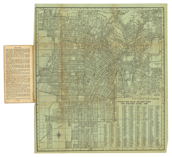96-Los Angeles Map By F. W. Wood